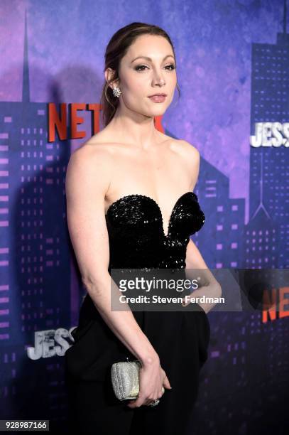 Leah Gibson attends "Jessica Jones" Season 2 New York Premiere at AMC Loews Lincoln Square on March 7, 2018 in New York City.