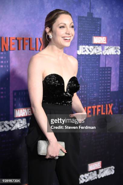 Leah Gibson attends "Jessica Jones" Season 2 New York Premiere at AMC Loews Lincoln Square on March 7, 2018 in New York City.
