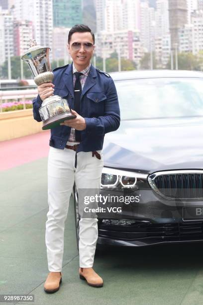 Actor Donnie Yen attends 2018 BMW Hong Kong Derby Selections Announcement on March 7, 2018 in Hong Kong, China.