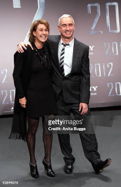 Ute Emmerich and director Roland Emmerich attend the '2012' Germany premiere on November 08, 2009 in Berlin, Germany.