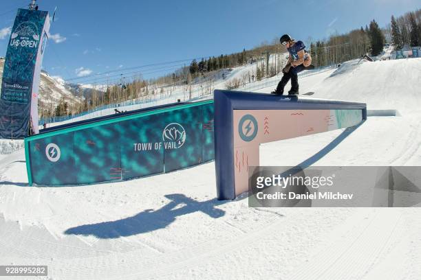 Carlos Garcia Knight of New Zealand during Men's Slopestyle practice of the 2018 Burton U.S. Open on March 6, 2018 in Vail, Colorado.