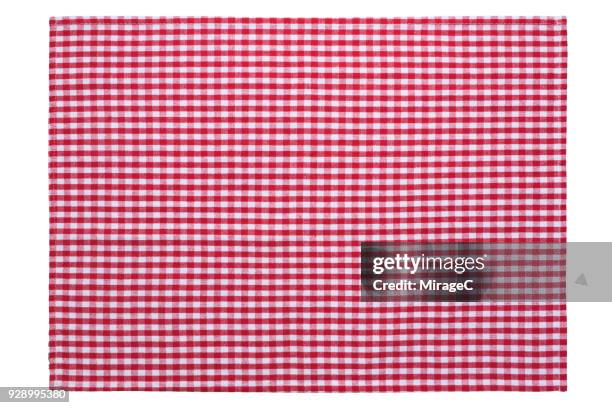 red checked pattern placemat - table mat stock pictures, royalty-free photos & images