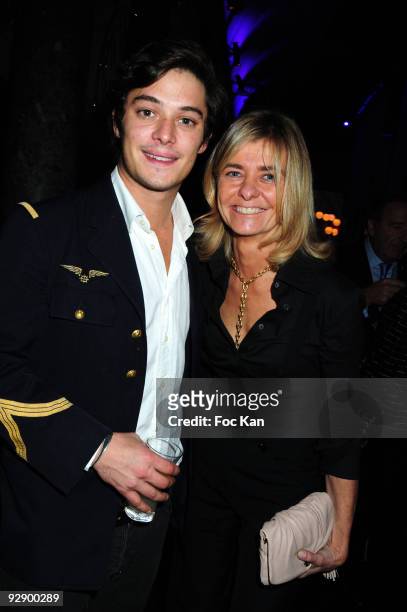 Actor Aurelien Wiik and Pascale Ricard attend Le Bal Jaune FIAC 2009 After Dinner Party hosted by Ricard at the Pavillon Cambon Capucines on October...