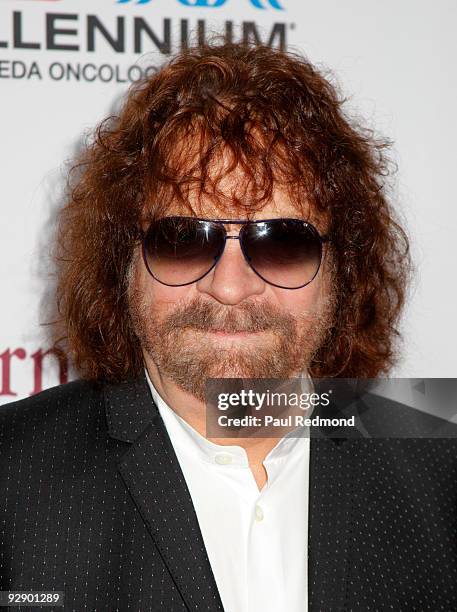 Musician Jeff Lynne of ELO arrives at the 3rd Annual Comedy Celebration For The Peter Boyle Memorial Fund at The Wilshire Ebell Theatre on November...