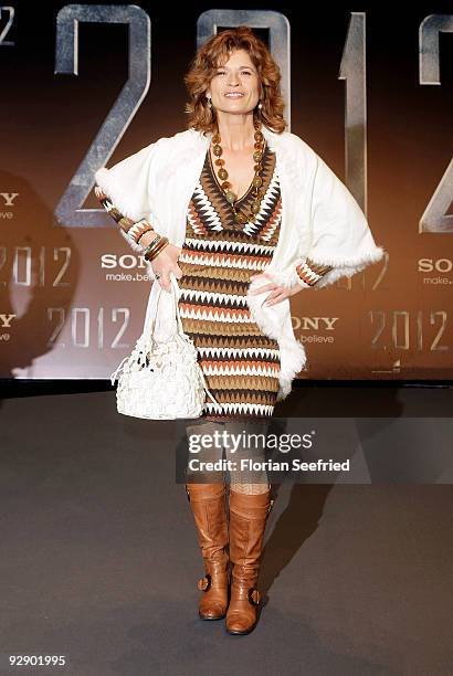 Gabrielle Scharnitzky attends the premiere of '2012' at the Sony Center CineStar on November 8, 2009 in Berlin, Germany.