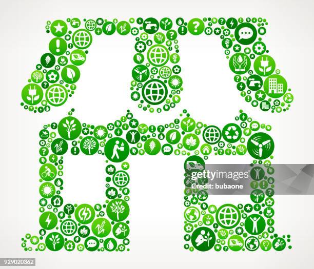 store nature and environmental conservation icon pattern - solar panel construction stock illustrations