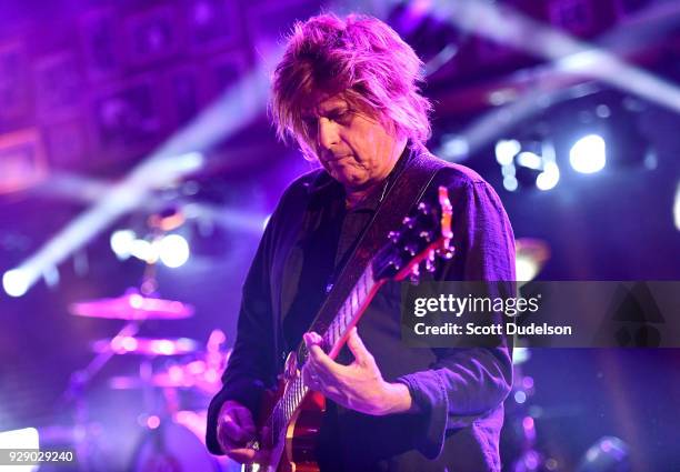 Guitarist Dean DeLeo, founding member of Stone Temple Pilots, performs onstage during a live taping of AT&T AUDIENCE Network Music Series at Red...