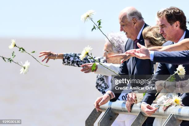 King Harald V of Norway, Queen Sonja of Norway, Vice Mayor of Buenos Aires Diego Santilli and members of the human rights organizations Madres and...