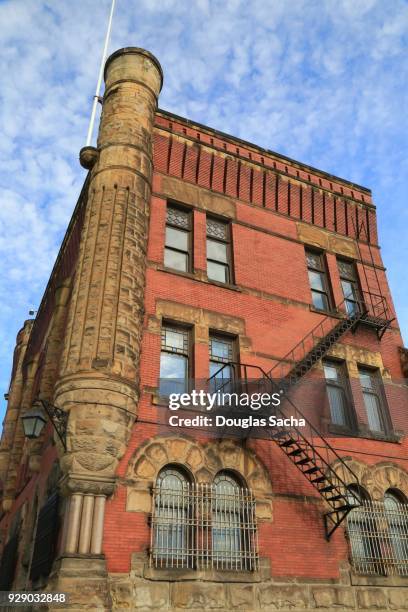 landmark grays armory, cleveland, ohio, usa - cleveland crusaders stock pictures, royalty-free photos & images
