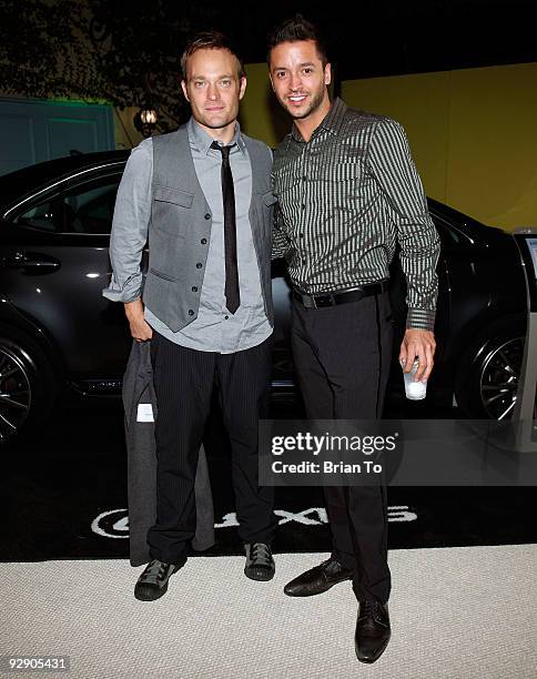 Chad Allen and Jai Rodriguez attend the 12th Annual "GLAAD Tidings Season's Greenings" Benefit Fashion Show on November 8, 2009 in Los Angeles,...