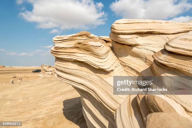 fossil dunes, al wathba, abu dhabi, united arab emirates - arabian resto foto e immagini stock