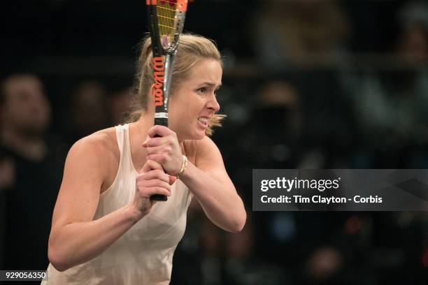 Elina Svitolina of the Ukraine in action while winning the Tie Break Tens Tennis Tournament at Madison Square Garden on March 5, 2018 New York City.