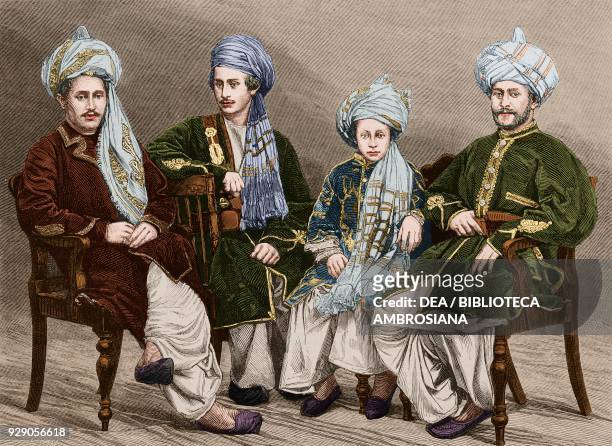 Sons of Nowroz Khan, of Lal Pur, Afghanistan, Second Anglo-Afghan War, illustration from the magazine The Graphic, volume XIX, no 497, June 7, 1879....