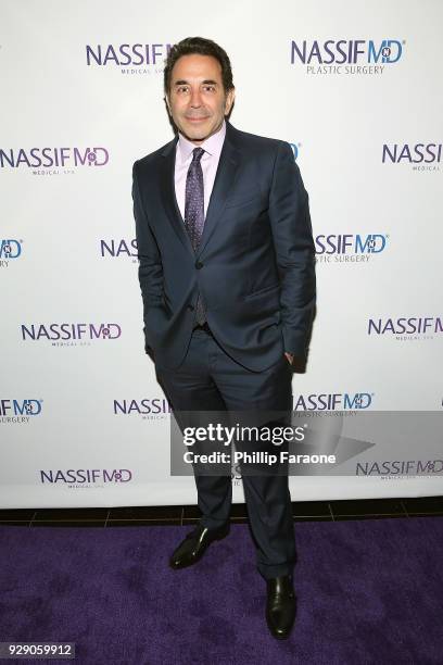 Dr. Paul Nassif arrives for Dr. Paul Nassif's unveiling of his new medical spa with grand opening and ribbon-cutting ceremony at Nassif MD & Medical...