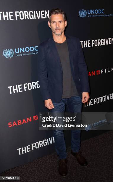Actor Eric Bana attends the premiere of Saban Films' "The Forgiven" at the Directors Guild of America on March 7, 2018 in Los Angeles, California.