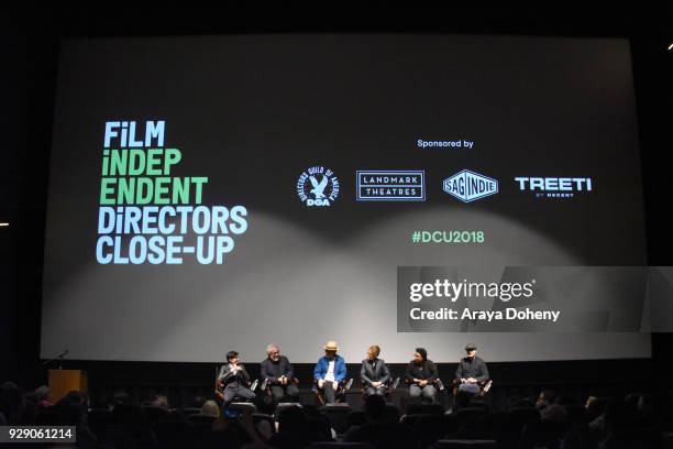 Kimberly Peirce, Larry Karaszewski, Jonathan Dayton, Valerie Faris, Angela Robinson and Craig Gillespie attend the Film Independent Directors Close...