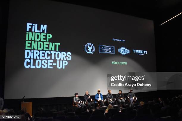 Kimberly Peirce, Larry Karaszewski, Jonathan Dayton, Valerie Faris, Angela Robinson and Craig Gillespie attend the Film Independent Directors Close...