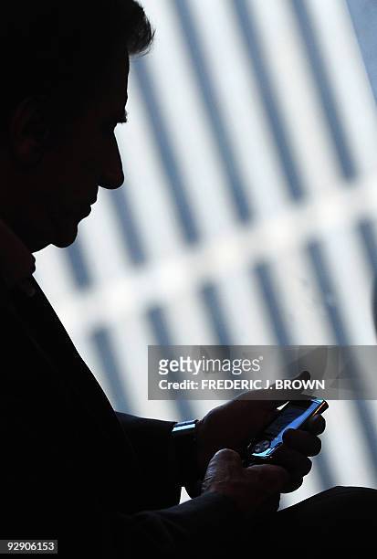 This photo taken on November 5, 2009 shows Jack Lang, the special envoy of French President Nicolas Sarkozy for North Korean relations, silhouetted...