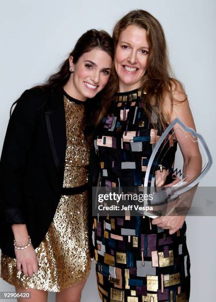 Actress Nikki Reed an visual effects supervisor Susan MacLeod pose for a portrait during the 2009 Hamilton Behind The Camera awards held at The...