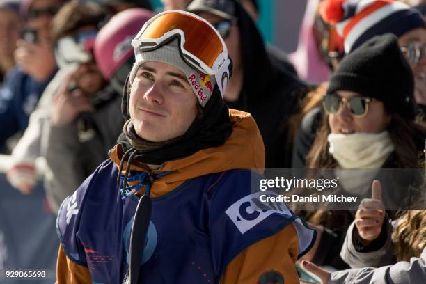 Sebastian Toutant of Canada during the Men's slopestyle semi-finals of the 2018 Burton U.S. Open on March 7, 2018 in Vail, Colorado.