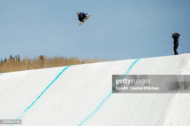 Mark McMorris of Canada during the Men's slopestyle semi-finals of the 2018 Burton U.S. Open on March 7, 2018 in Vail, Colorado.