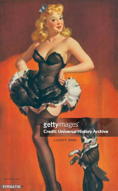 "Lucky Dog", Mutoscope Card, 1940s.