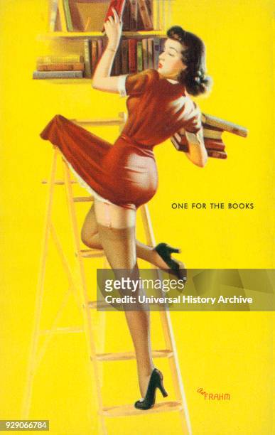 "One For The Books", Mutoscope Card, 1940s.
