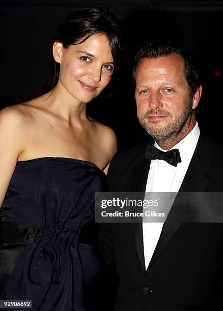 Exclusive Coverage* Katie Holmes and Rob Ashford pose at the Stage Directors And Choreographers Society 50 Year Celebration at Tribeca Rooftop on...