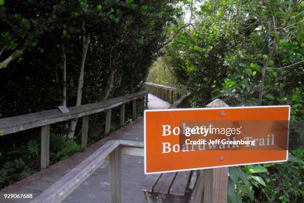 Bobcat Boardwalk Trail sign.