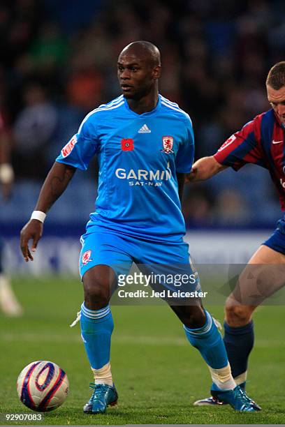 Leroy Lita of Middlesbrough during the Crystal Palace and MIddlesbrough Coca Cola Championship match at Selhurst Park on November 7, 2009 in London,...