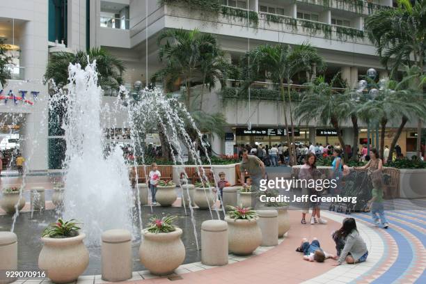 Fountain outside Hyatt Hotel in Orlando Airport.