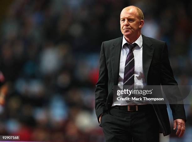 Manager of Bolton Wanderers Gary Megson during the Barclays Premier League match between Aston Villa and Bolton Wanderers at Villa Park on November...