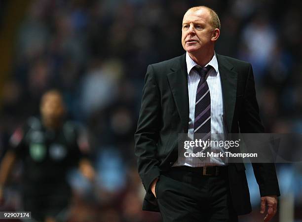 Manager of Bolton Wanderers Gary Megson during the Barclays Premier League match between Aston Villa and Bolton Wanderers at Villa Park on November...