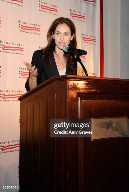 Actress Amy Brenneman hosts the 2009 Brady Center to Prevent Gun Violence Awards at the Riviera Country Club on November 8, 2009 in Los Angeles,...