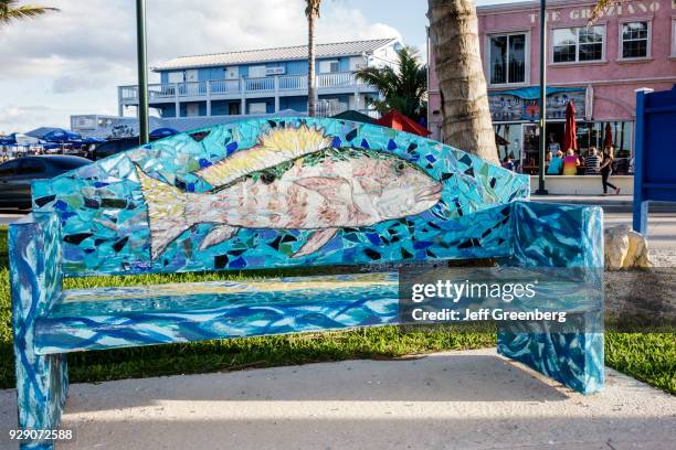 Mosaic bench on Seaway Drive.