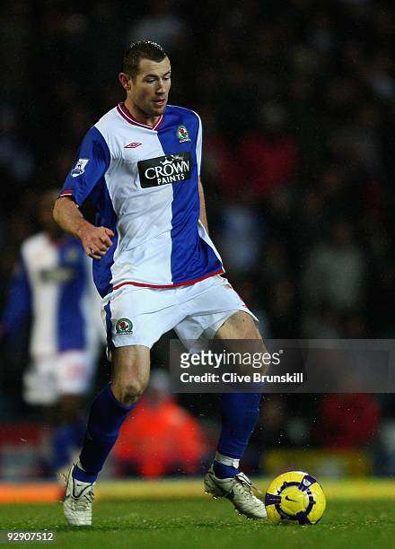 Brett Emerton of Blackburn Rovers in action during the Barclays Premier League match between Blackburn Rovers and Portsmouth at Ewood Park on...