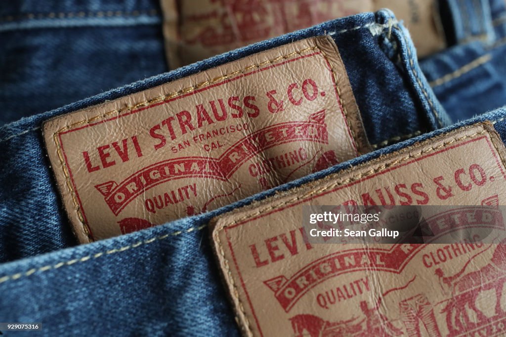 In this photo illustration Levi's 501 blue jeans by U.S. clothing ...