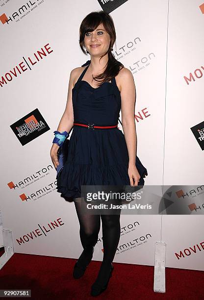 Actress Zooey Deschanel attends the 4th annual Hamilton Behind the Camera Awards at The Highlands club in the Hollywood & Highland Center on November...