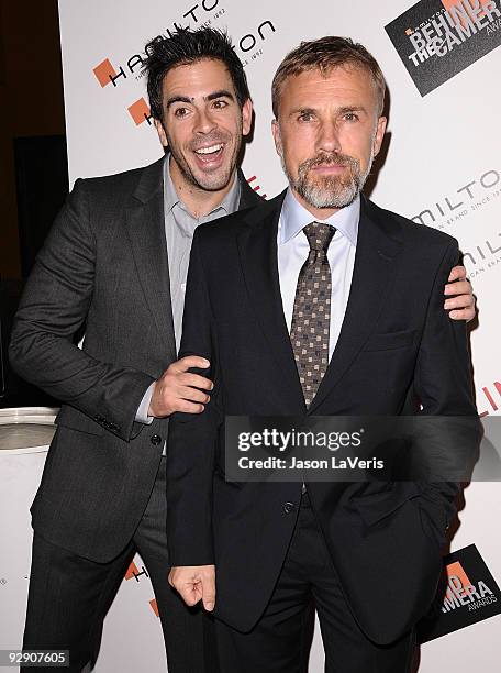 Actors Eli Roth and Christoph Waltz attend the 4th annual Hamilton Behind the Camera Awards at The Highlands club in the Hollywood & Highland Center...