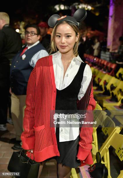 Jamie Chung attends the launch of "Mickey the True Original" campaign in celebration of Mickey's 90th anniversary with a fashion show featuring a...