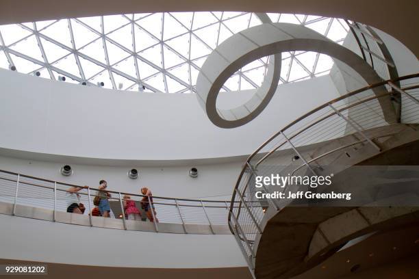 Winding staircase inside the Salvador Dali Museum.