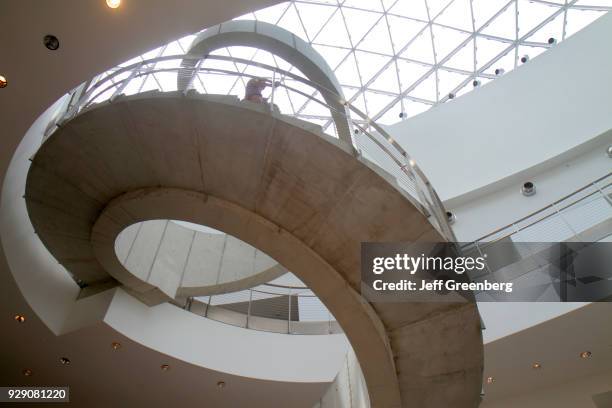 Winding staircase inside the Salvador Dali Museum.