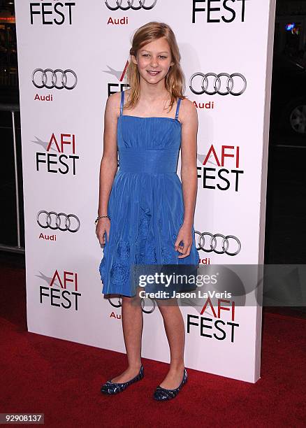 Actress Ryan Simpkins attends the AFI Fest 2009 premiere of "A Single Man" at Grauman's Chinese Theatre on November 5, 2009 in Hollywood, California.