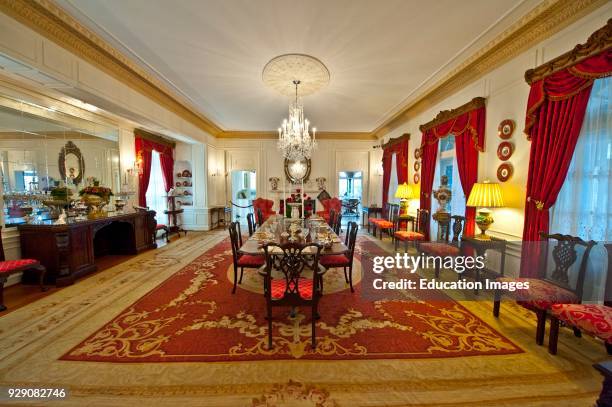 North America, USA, Alabama, Mobile, Bellingrath Gardens and Home, Formal Dining Room.