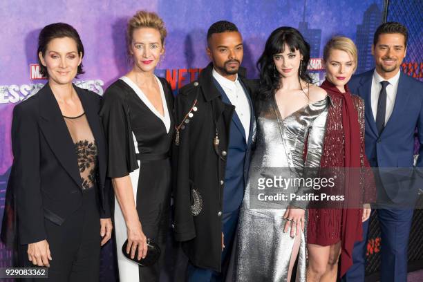 Carrie-Anne Moss, Janet McTeer, Eka Darville, Krysten Ritter, Rachael Taylor and J.R. Ramirez attend Marvel Jessica Jones Season 2 Premiere at AMC...