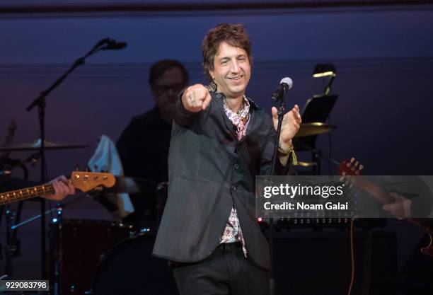 Joseph Arthur performs at the Led Zeppelin tribute concert at Carnegie Hall on March 7, 2018 in New York City.