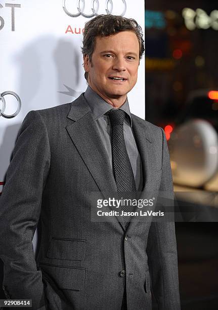 Actor Colin Firth attends the AFI Fest 2009 premiere of "A Single Man" at Grauman's Chinese Theatre on November 5, 2009 in Hollywood, California.