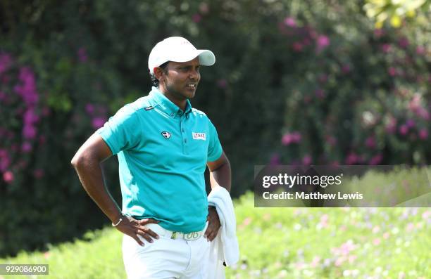 Chawrasia of India looks on from the 5th tee during day one of the Hero Indian Open at Dlf Golf and Country Club on March 8, 2018 in New Delhi, India.