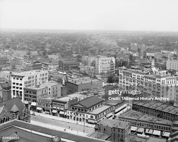 Cityscape, Detroit, Michigan, USA, Detroit Publishing Company, 1906.