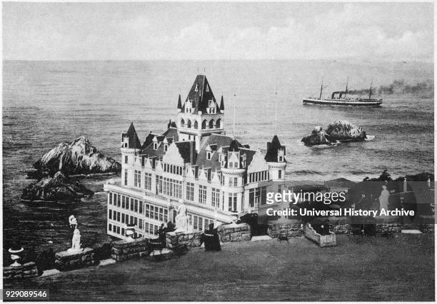Cliff House, San Francisco, California, USA, Photogravure, Denison News Co., 1903.